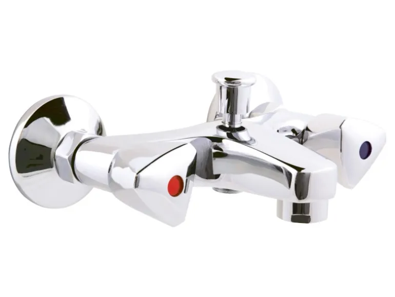 AquaSu Badewannenarmatur Zweigriffmischer Standard Chrom