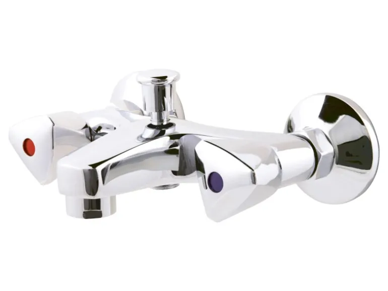 AquaSu Badewannenarmatur Zweigriffmischer Standard Chrom