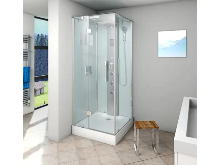 AquaVapore Dampfdusche Duschtempel Sauna Dusche Duschkabine D38-00L2-EC 80x80 cm