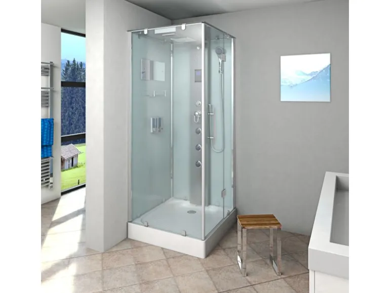 AquaVapore Dampfdusche Duschtempel Sauna Dusche Duschkabine D38-00R2 80x80 cm