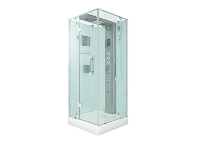 AquaVapore Dampfdusche Duschtempel Sauna Dusche Duschkabine D38-10L3-EC 90x90 cm