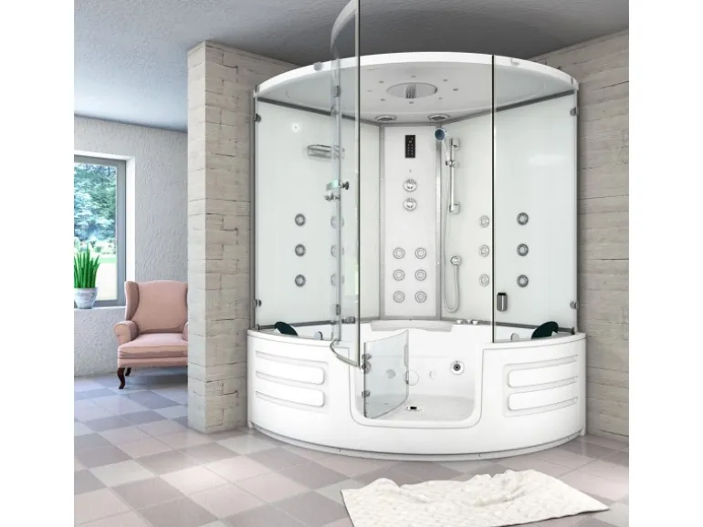 AquaVapore Dampfdusche Whirlpool Dusche Duschkabine K70-WS-EH-EC-SC 150x150cm