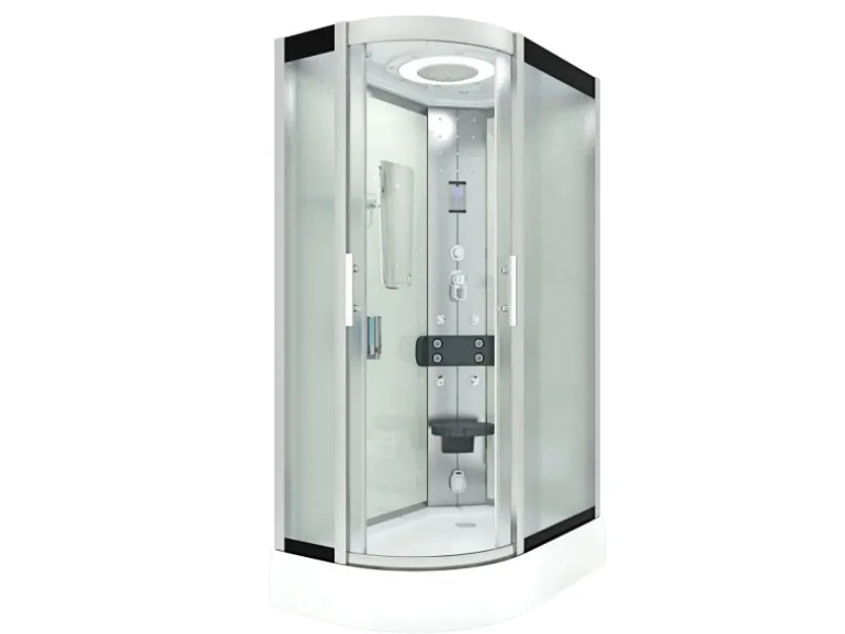AquaVapore Dusche Duschkabine D60-70M2L-EC Duschtempel Sauna 120x80 cm
