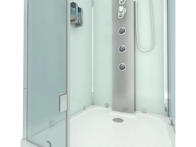AquaVapore Duschkabine Komplettdusche D38-10L0-EC Fertigdusche Dusche 90x90 cm