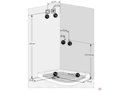 AquaVapore Duschkabine Komplettdusche Fertigdusche Dusche D60-70M0R 80x120 cm