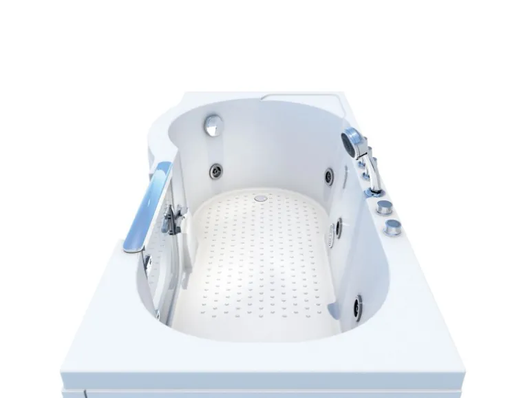 AquaVapore Seniorenwanne mit Tür Whirlpool S12-TH-WP-R Badewanne 85x170cm