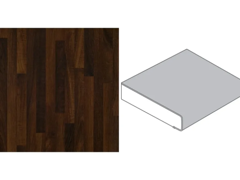 Arbeitsplatte Noce Butcherblock 60 cm x 3,9 cm Meterware