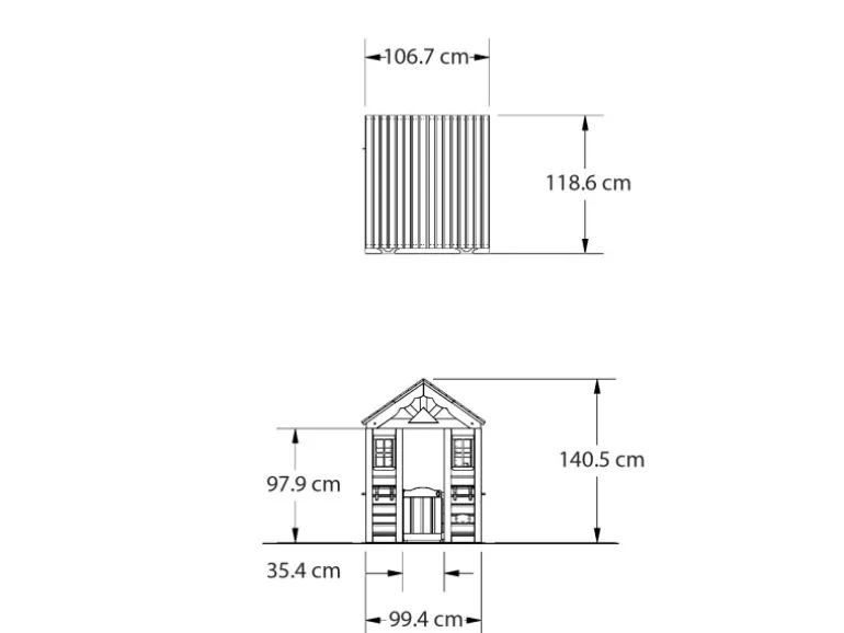 Backyard Spielhaus Timberlake aus Zedernholz 107 cm x 117 cm inkl. Zubehör