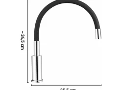 baliv Küchenarmatur KI-1100 Chrom-Schwarz