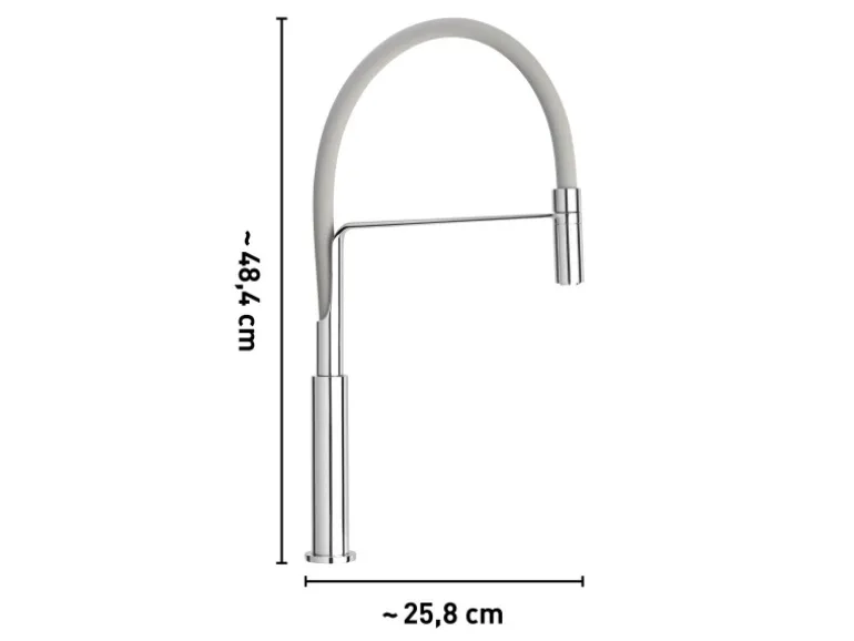 baliv Küchenarmatur KI-1331 Grau Chrom