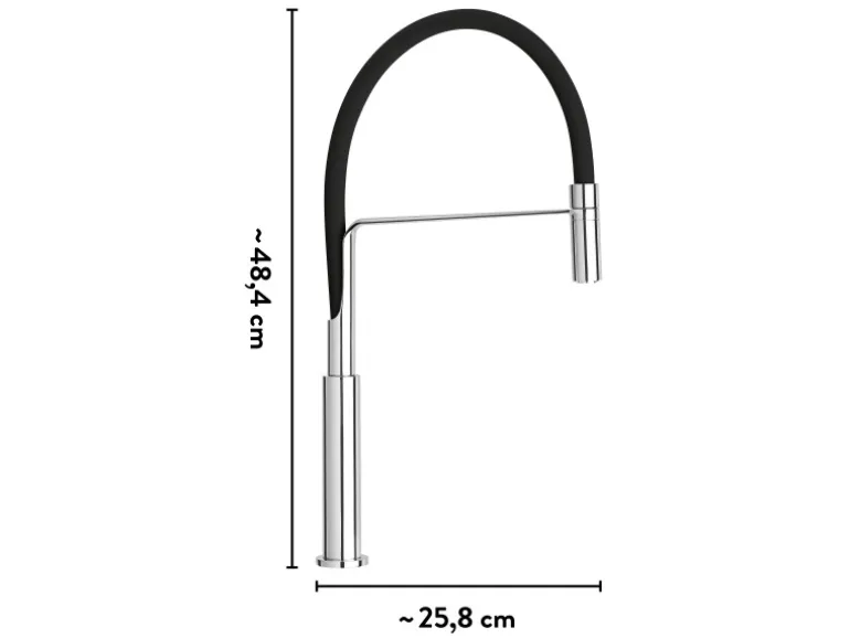 baliv Küchenarmatur KI-1330 Schwarz Chrom