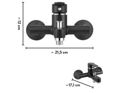baliv Wannenarmatur WA-5891 Schwarz-Matt