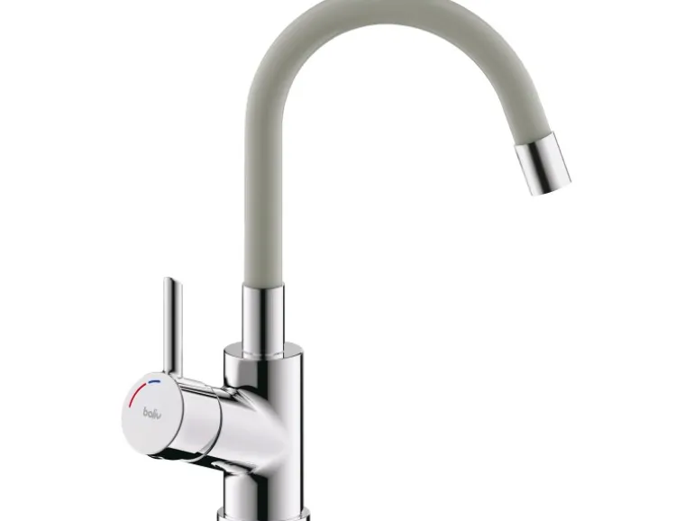 baliv Waschtischarmatur WT-521 Grau-Chrom