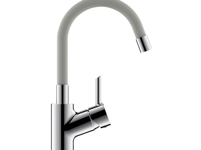 baliv Waschtischarmatur WT-521 Grau-Chrom