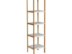 Bambusregal mit 5 Ablagen 34 cm x 33 cm x 140 cm