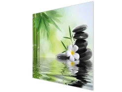 Banjado Herdabdeckplatte Glas 1 Teilig 60x52CM Schneidebrett Herdabdeckung Mit Motiv Steine & Relax 6