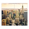 Banjado Herdabdeckplatte Glas 2 Teilig Je 30x52CM Schneidebrett Herdabdeckung Mit Motiv New York City