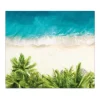 Banjado Herdabdeckplatte Glas 1 Teilig 60x52CM Schneidebrett Herdabdeckung Mit Motiv Strandtag