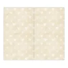 Banjado Herdabdeckplatte Glas 2 Teilig Je 30x52CM Schneidebrett Herdabdeckung Mit Motiv Beige Herzen