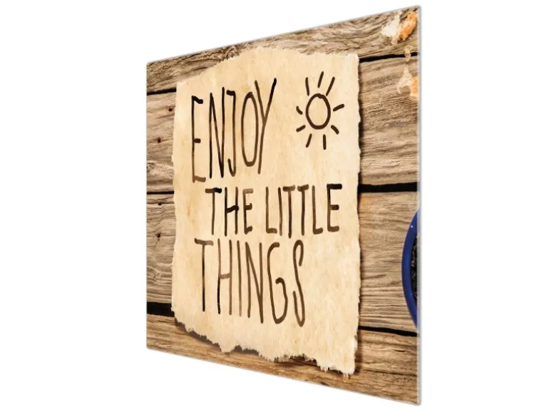 Banjado Herdabdeckplatte Glas 1 Teilig 60x52CM Schneidebrett Herdabdeckung Mit Motiv Happy Day