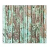Banjado Herdabdeckplatte Glas 2 Teilig Je 30x52CM Schneidebrett Herdabdeckung Mit Motiv Verwittertes Holz