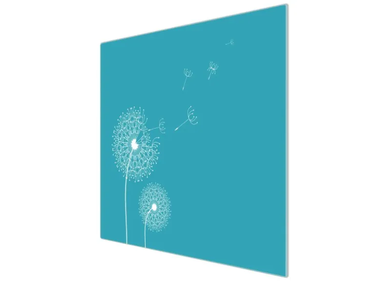 Banjado Herdabdeckplatte Glas 1 Teilig 60x52CM Schneidebrett Herdabdeckung Mit Motiv Pusteblume 4