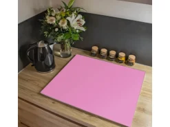 Banjado Herdabdeckplatte Glas 1 Teilig 60x52CM Schneidebrett Herdabdeckung Mit Motiv Rose