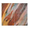 Banjado Herdabdeckplatte Glas 2 Teilig Je 30x52CM Schneidebrett Herdabdeckung Mit Motiv Coloured Wood