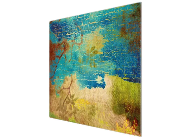 Banjado Herdabdeckplatte Glas 1 Teilig 60x52CM Schneidebrett Herdabdeckung Mit Motiv Patina
