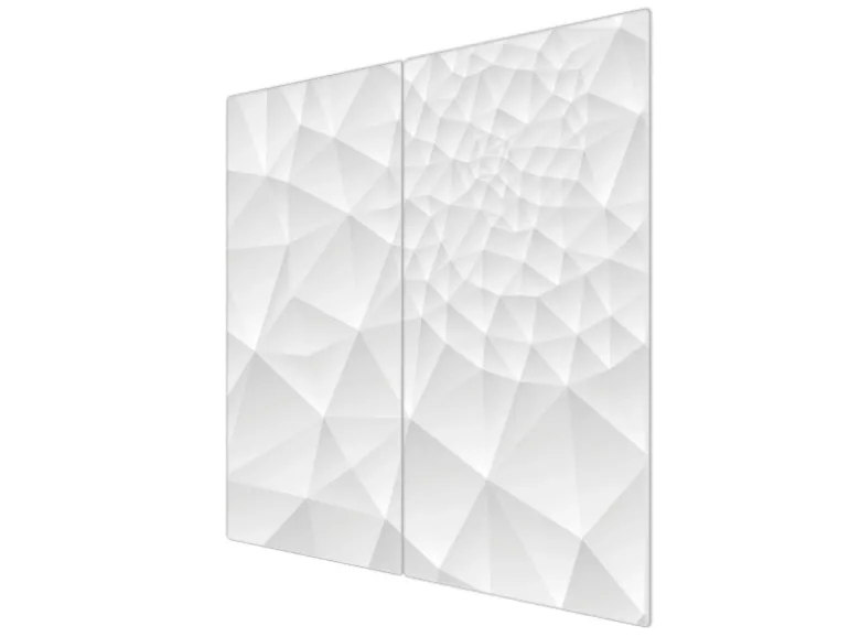 Banjado Herdabdeckplatte Glas 2 Teilig Je 30x52CM Schneidebrett Herdabdeckung Mit Motiv Nautilus