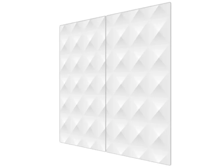 Banjado Herdabdeckplatte Glas 2 Teilig Je 30x52CM Schneidebrett Herdabdeckung Mit Motiv In Out