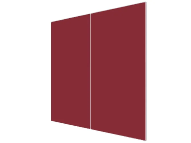 Banjado Herdabdeckplatte Glas 2 Teilig Je 30x52CM Schneidebrett Herdabdeckung Mit Motiv Burgund