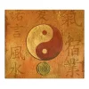 Banjado Herdabdeckplatte Glas 1 Teilig 60x52CM Schneidebrett Herdabdeckung Mit Motiv Yin Yang