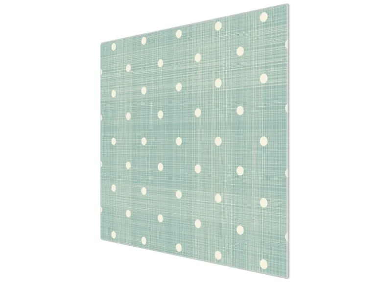Banjado Herdabdeckplatte Glas 1 Teilig 60x52CM Schneidebrett Herdabdeckung Mit Motiv Punkte Lindgrün