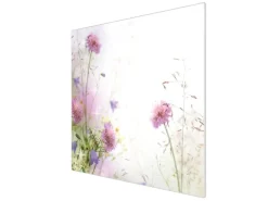 Banjado Herdabdeckplatte Glas 1 Teilig 60x52CM Schneidebrett Herdabdeckung Mit Motiv Glitzernde Wiese