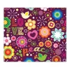 Banjado Herdabdeckplatte Glas 1 Teilig 60x52CM Schneidebrett Herdabdeckung Mit Motiv Love And Peace