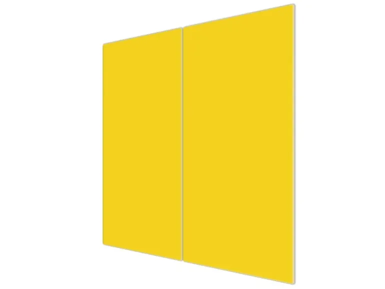 Banjado Herdabdeckplatte Glas 2 Teilig Je 30x52CM Schneidebrett Herdabdeckung Mit Motiv Sonnengelb