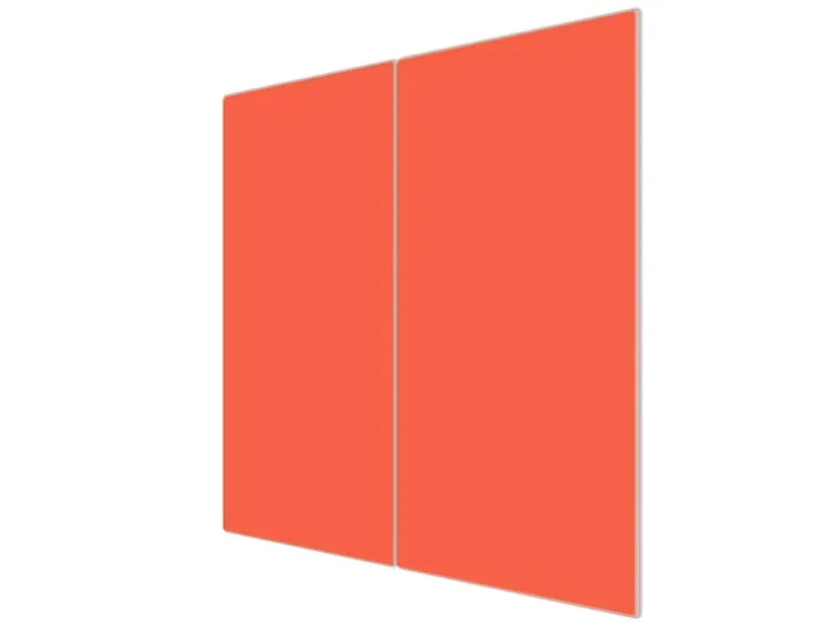 Banjado Herdabdeckplatte Glas 2 Teilig Je 30x52CM Schneidebrett Herdabdeckung Mit Motiv Orange