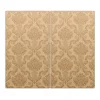 Banjado Herdabdeckplatte Glas 2 Teilig Je 30x52CM Schneidebrett Herdabdeckung Mit Motiv Tapete Beige