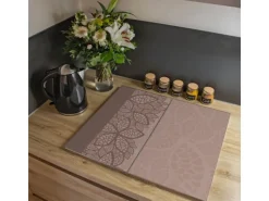 Banjado Herdabdeckplatte Glas 2 Teilig Je 30x52CM Schneidebrett Herdabdeckung Mit Motiv Muster Blätter