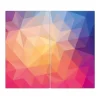 Banjado Herdabdeckplatte Glas 2 Teilig Je 30x52CM Schneidebrett Herdabdeckung Mit Motiv Bunte Kristalle