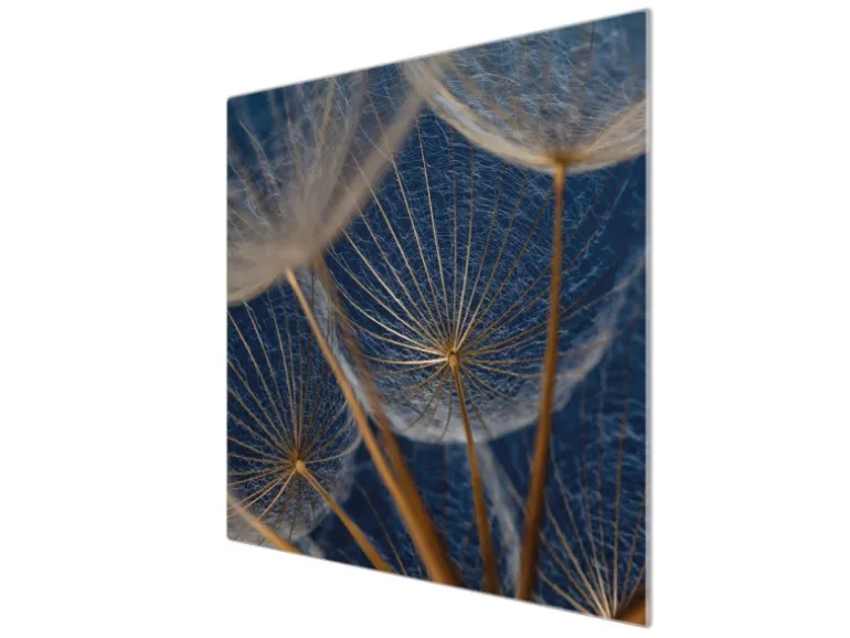 Banjado Herdabdeckplatte Glas 1 Teilig 60x52CM Schneidebrett Herdabdeckung Mit Motiv Verblüht