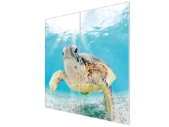 Banjado Herdabdeckplatte Glas 2 Teilig Je 30x52CM Schneidebrett Herdabdeckung Mit Motiv Elvis