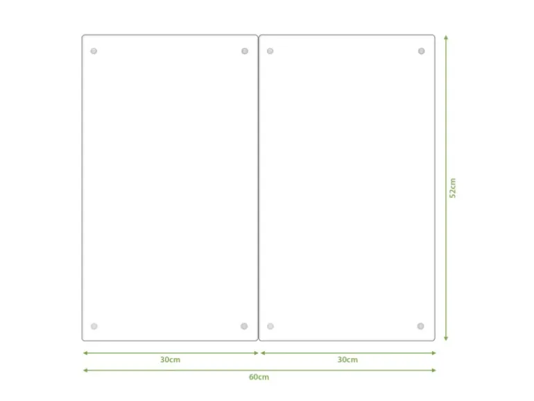 Banjado Herdabdeckplatte Glas 2 Teilig Je 30x52CM Schneidebrett Herdabdeckung Mit Motiv Zeitungen