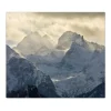 Banjado Herdabdeckplatte Glas 1 Teilig 60x52CM Schneidebrett Herdabdeckung Mit Motiv Alpen Im Sonnenschein