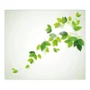 Banjado Herdabdeckplatte Glas 1 Teilig 60x52CM Schneidebrett Herdabdeckung Mit Motiv Ranke Gelb Weiß