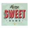 Banjado Herdabdeckplatte Glas 2 Teilig Je 30x52CM Schneidebrett Herdabdeckung Mit Motiv Home Sweet Home