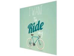 Banjado Herdabdeckplatte Glas 1 Teilig 60x52CM Schneidebrett Herdabdeckung Mit Motiv I Want To Ride My Bike