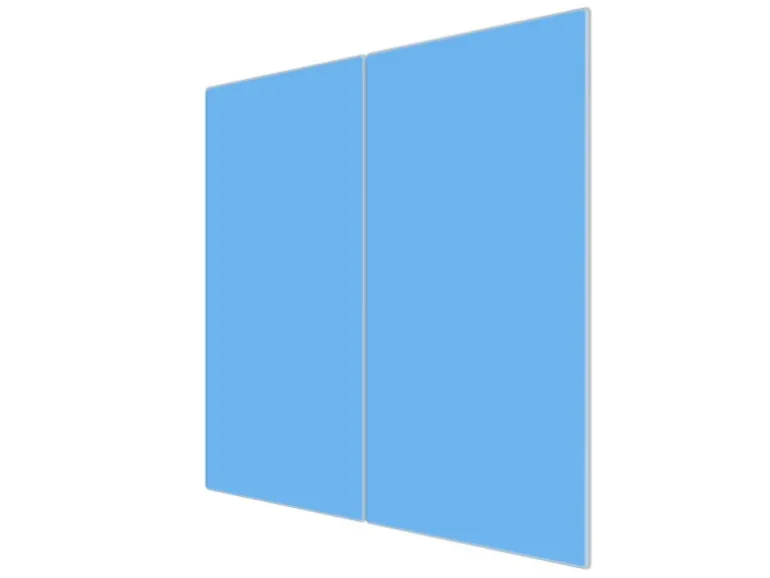 Banjado Herdabdeckplatte Glas 2 Teilig Je 30x52CM Schneidebrett Herdabdeckung Mit Motiv Pastellblau