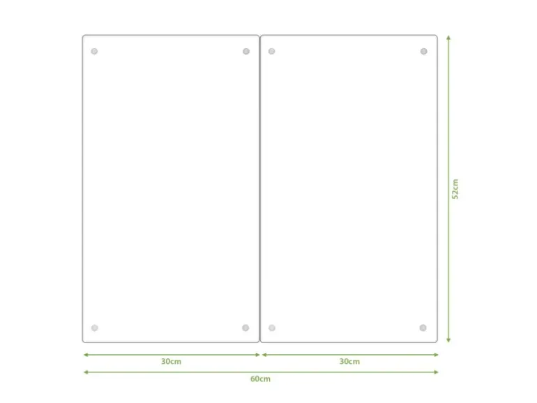 Banjado Herdabdeckplatte Glas 2 Teilig Je 30x52CM Schneidebrett Herdabdeckung Mit Motiv Zehn-Augen-Prinzip